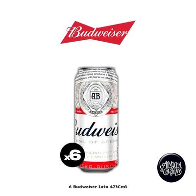 6 Budweiser Lata 473Cm3