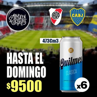 SUPERCLASICO - 6 Quilmes Clásica Lata 473Cm3