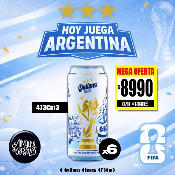 Grupos - 6 Quilmes Clásica Lata 473Cm3