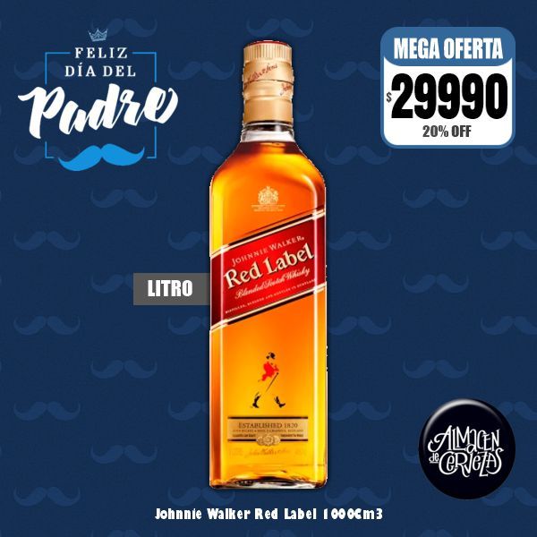 DIA DEL PADRE - Johnnie Walker Red Label 1000Cm3