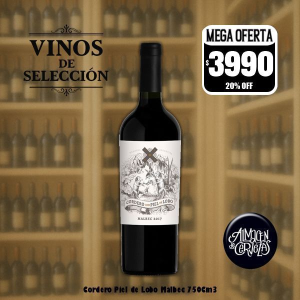 VINOS DE SELECCION - Cordero con Piel de Lobo Malbec 700Cm3