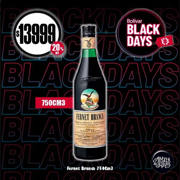 BLACK DAYS - Fernet Branca 750Cm3