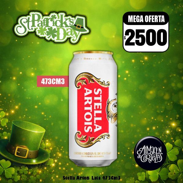 St Patrick´s Day - Stella Artois Lata 473Cm3