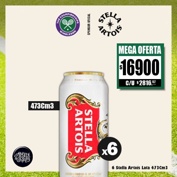 MEGA OFERTA -6 Stella Artois Lata 473Cm3