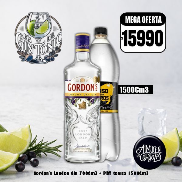 Día del Gin Τonic - Gordon´s + PDT Tónica 1500Cm3
