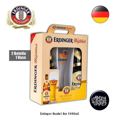 2 Erdinger Bot 500Cm3 + 1 Vaso Erdinger
