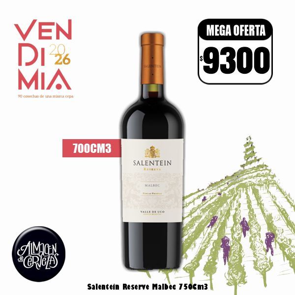 VENDIMIA 26 - Salentein Reserva Malbec 750Cm3