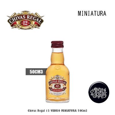 Chivas Regal 12 años 50Cm3 MINIATURA Vidrio