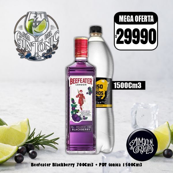 Día del Gin Τonic - Beefeater BlackBerry 700Cm3 + PDT 1500Cm3
