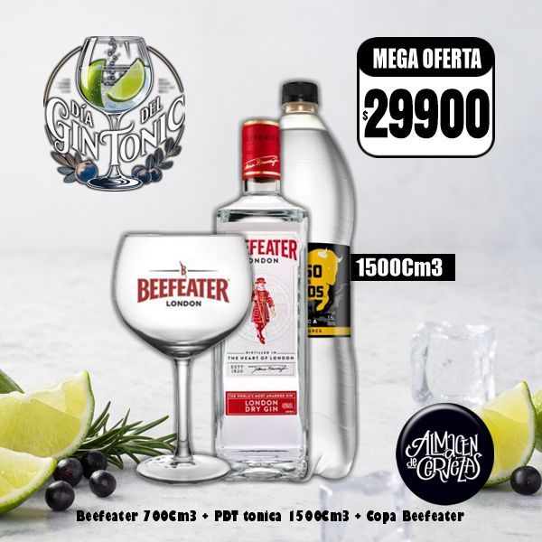 Día del Gin Τonic - Beefeater 700Cm3 + PDT 1500Cm3 +  Copón 500cc