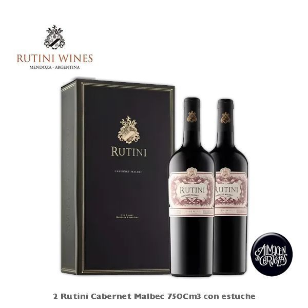2 Rutini Cabernet-Malbec 750Cm3 con estuche