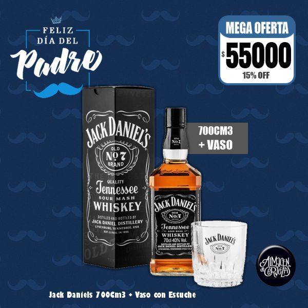 DIA DEL PADRE - Jack Daniel´s 700cm3 + 1 Vaso Jacks Daniel´s con estuche