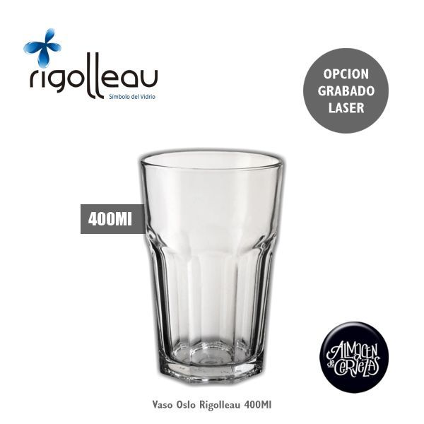Vaso Oslo Faceteado 400Ml (Opción Grabado)