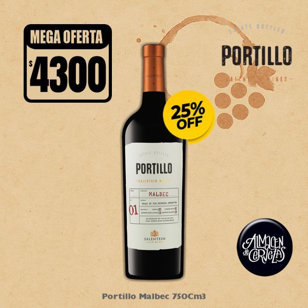 MEGA OFERTA - Portillo Malbec 750Cm3