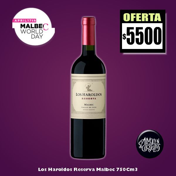 DIA DEL MALBEC - Los Haroldos Reserva Malbec 750Cm3