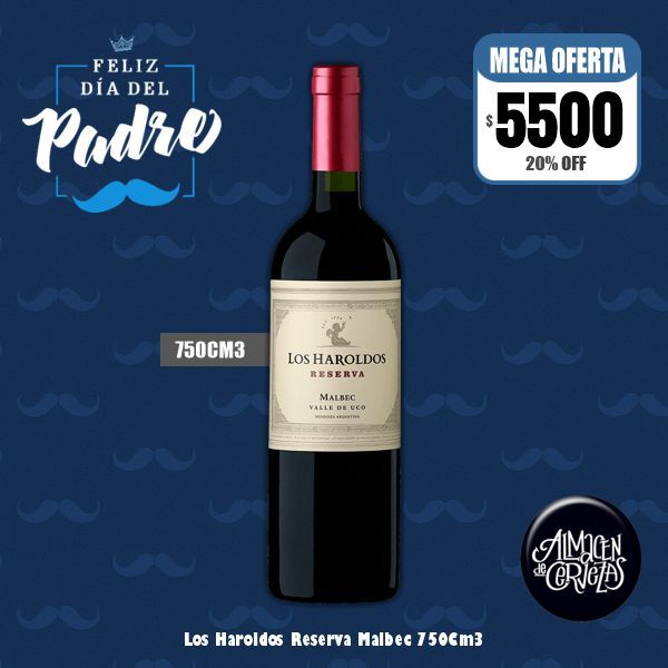 DIA DEL PADRE - Los Haroldos Reserva Malbec 750Cm3