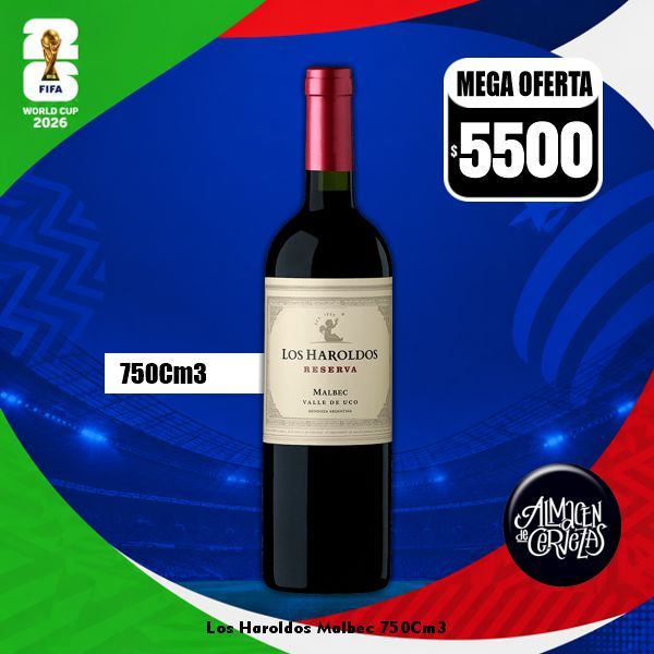 Word Cup 2026 - Los Haroldos Reserva Malbec 750Cm3