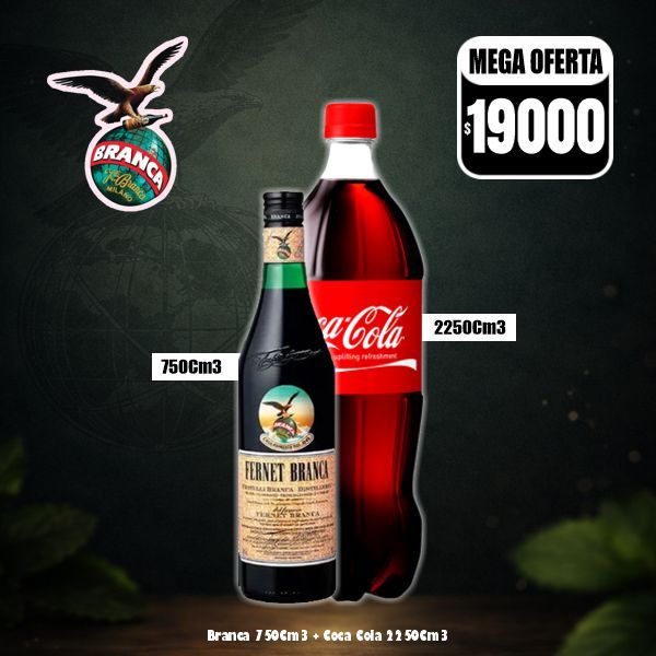 PROMO FINDE - Branca 750Cm3 + Coca 2250Cm3