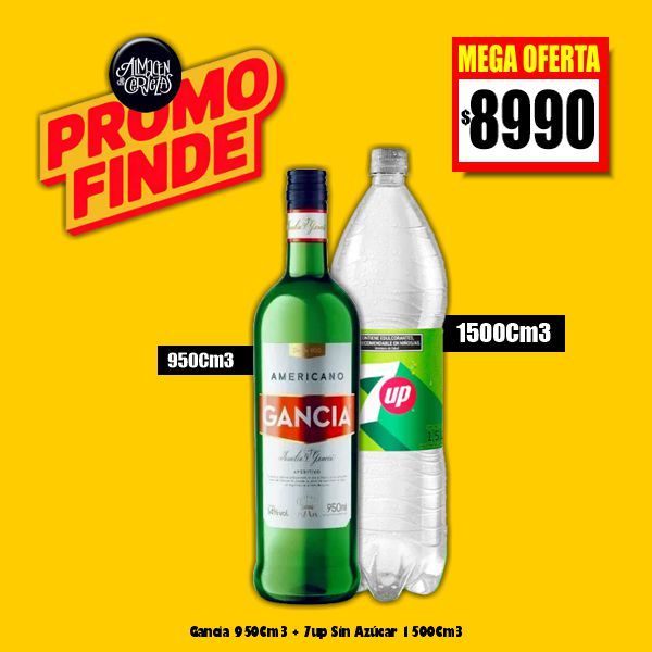 PROMO FINDE - Gancia + 7up Free 1500Cm3
