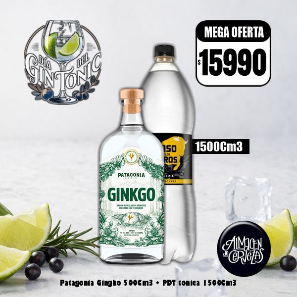 Día del Gin Τonic - - Ginkgo 500Cm3 + PDT Tónica 1500Cm3
