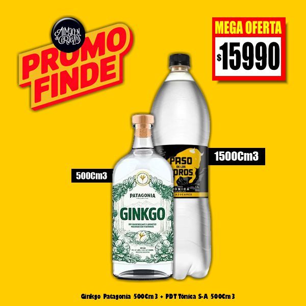 PROMO FINDE - Ginkgo 500Cm3 + PDT Tónica 1500Cm3