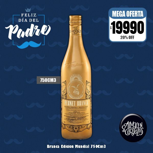 DIA DEL PADRE - Fernet Branca Edicion Limitada Mundial 750Cm3
