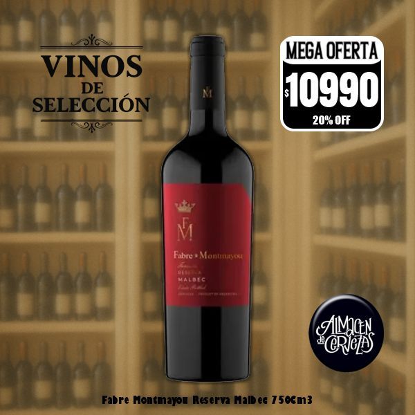 VINOS DE SELECCION -Fabre Montmayou Reserva Malbec​ 750Cm3