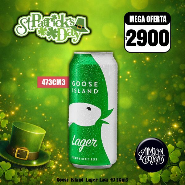 St Patrick´s Day - Goose Island Lager Lata 473Cm3