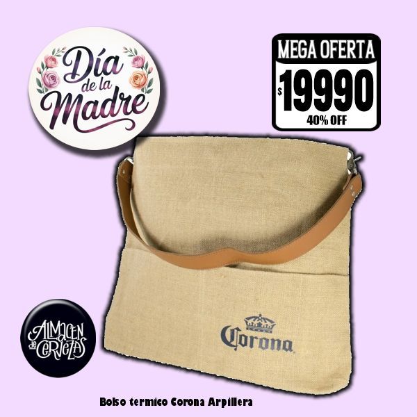 Dia de la Madre - Bolso Corona térmico tela arpillera
