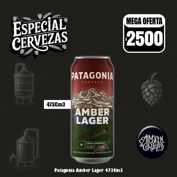 Especial Cerveza - Patagonia Amber Lager 473Cm3