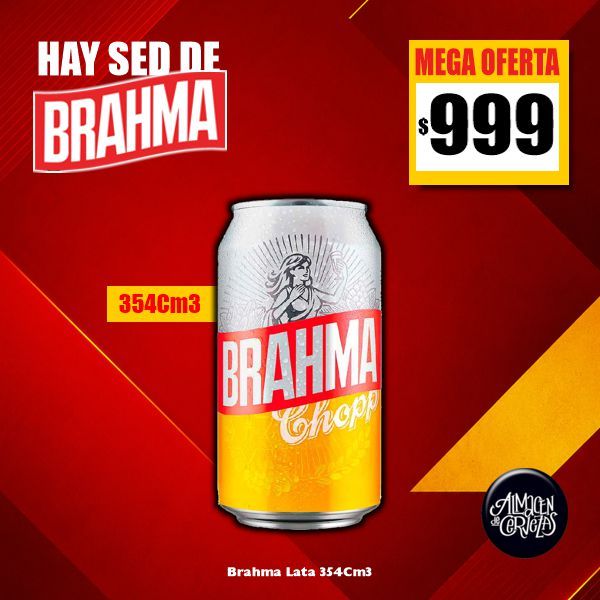 MEGA OFERTA - Brahma Lata 354 Cm3