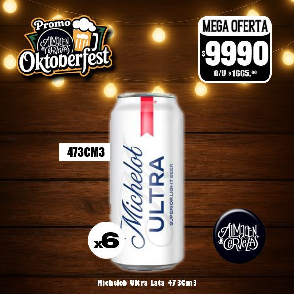 OktoberFest - 6 Michelob Ultra Lata 473Cm3 (SIN GLUTEN)