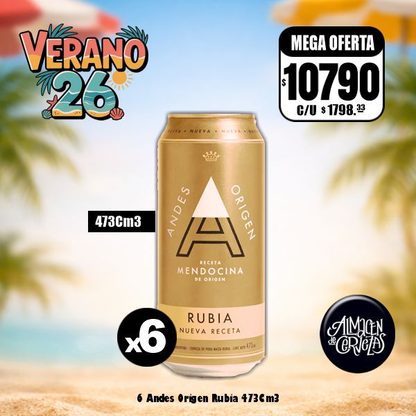VERANO 26 -6 Andes Origen Rubia Lata 473Cm3