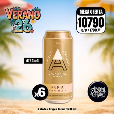VERANO 26 -6 Andes Origen Rubia Lata 473Cm3