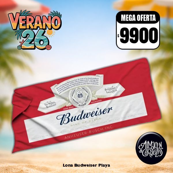 VERANO 26 - Toalla Budweiser