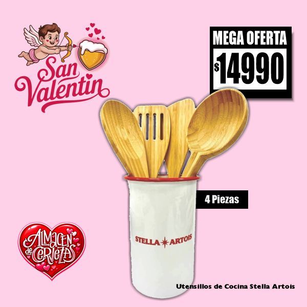 SAN VALENTIN - Set De Utensillos De Bambú Stella Artois