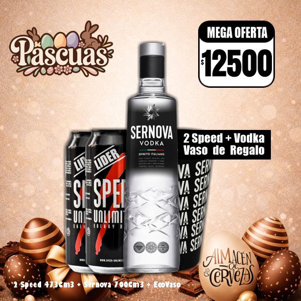 PASCUAS - Sernova 750cm3 + 2 Speed Lata XL + Vaso Sernova