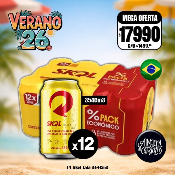 VERANO 26 - 12  Skol Lata 350Cm3 - Brasil