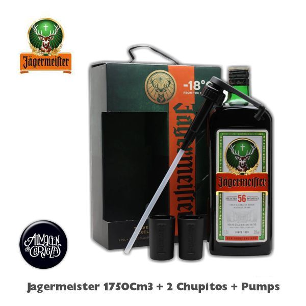 Jägermeister 1750Cm3 + 2 Shots + Pump