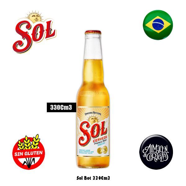 Cerveza Sol Bot 330Cm3 Sin Gluten