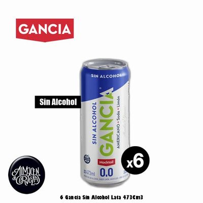 6 Gancia Sin Alcohol Lata 473Cm3