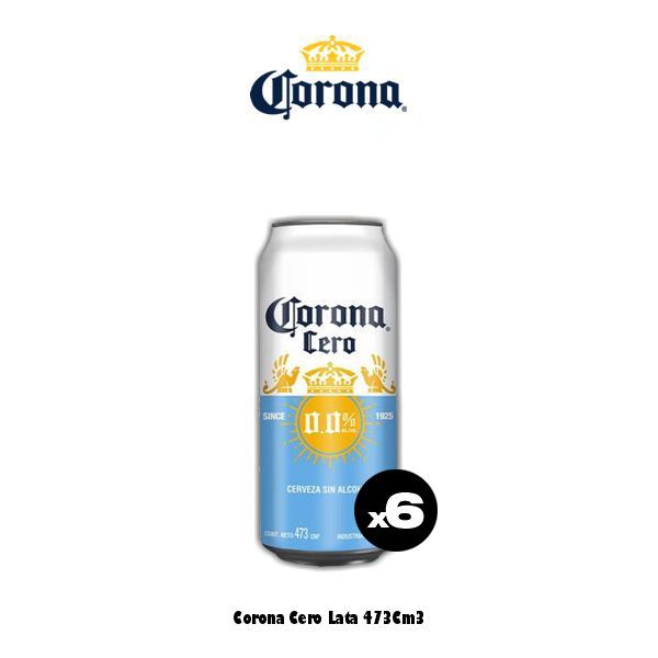 6 Corona Cero Lata 473Cm3