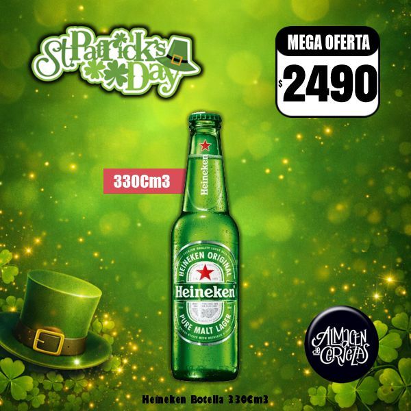 St Patrick´s Day - Heineken botella 330Cm3