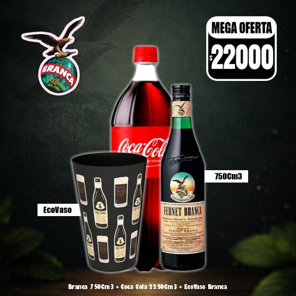 Branca 750Cm3 + Coca 2250Cm3​ + 1 EcoVaso Branca