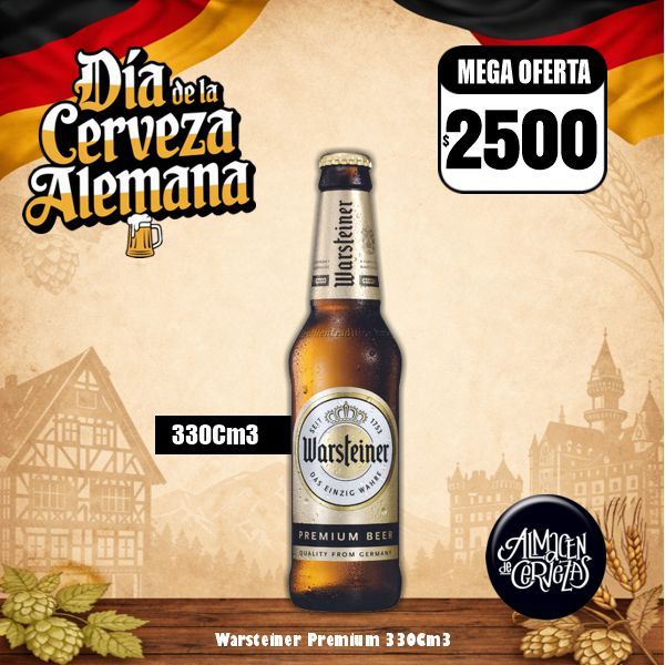 Día de la Cerveza Alemana - Warsteiner botella 330Cm3