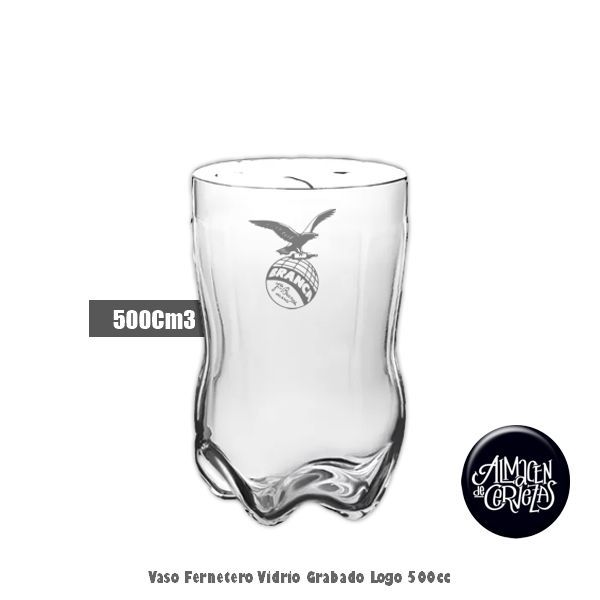 Vaso vidrio Fernetero logo Branca