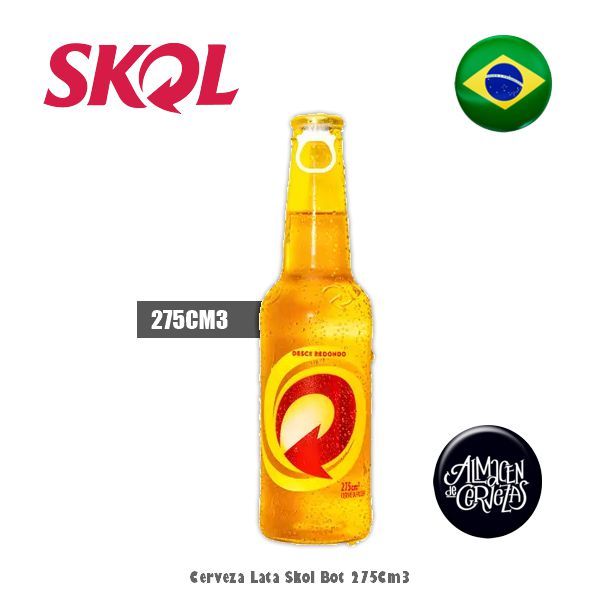 Skol botella 275Cm3. Abre facil.