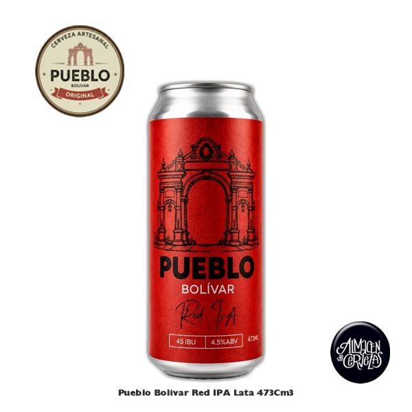 Pueblo Bolívar Red IPA Lata 473Cm3