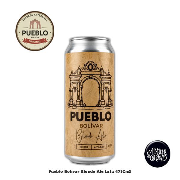 Pueblo Bolívar Blonde Ale Lata 473Cm3