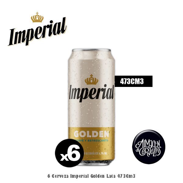 6 Imperial Golden Lata 473Cm3